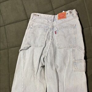 Levi's Women's High Rise Jeans - Blue and White Striped